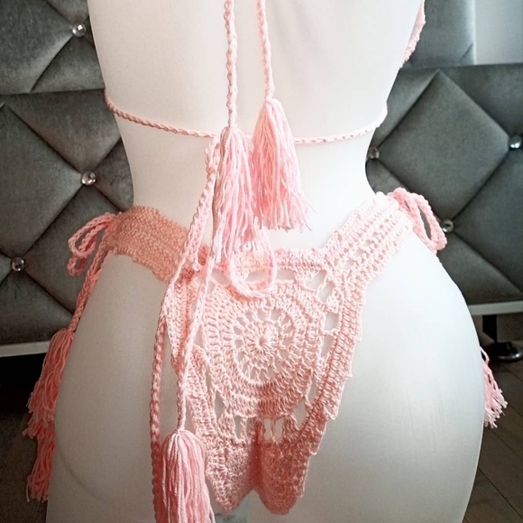 Luxury Handmade Crochet Swarovski Bikini - Picture 14 of 17